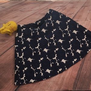 Lane Bryant Black and Cream Midi Skirt